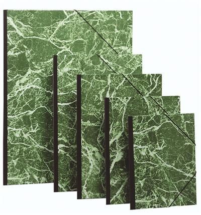 Carton à dessin Exacompta Papier marbré verni 28x38cm Elastiques
