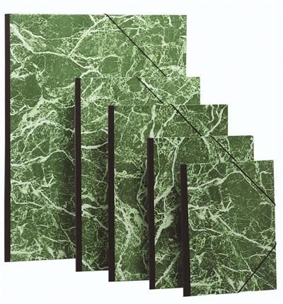 Carton à dessin Exacompta Papier marbré verni 52x67cm Elastiques