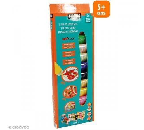 Coffret de peinture pour stickers Arti'stick Pébéo - 12 x 20 ml
