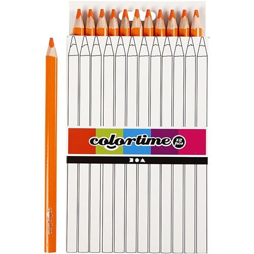 Colortime crayons Jumbo5 mm de garniture orange 12 pièces