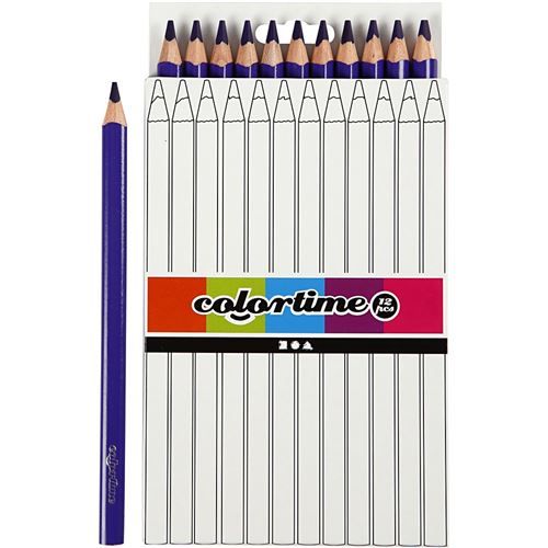 Colortime crayons Jumbo5 mm remplissage violet 12 pièces