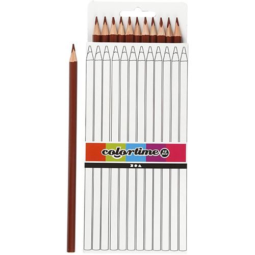 Colortime recharge crayons 3 mm 17 cm brun foncé 12 pièces