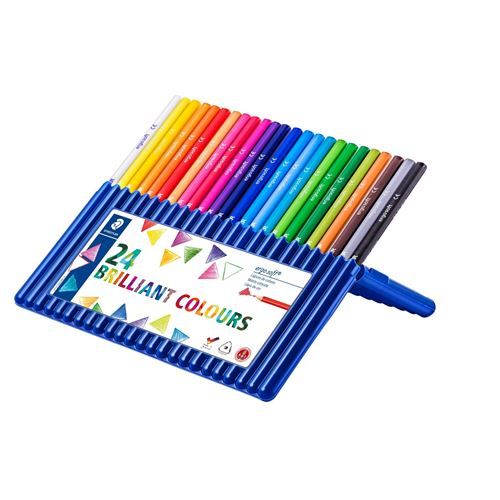 Crayons de couleur triangulaires mine douce Staedtler Multicolore