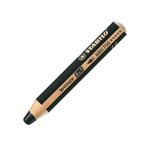 Crayons de couleur woody 3 en 1 rond noir 880/750