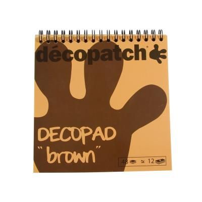 Décopatch - Bloc color Decopad 48 feuilles 15x15cm - Marron