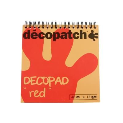 Décopatch - Bloc color Decopad 48 feuilles 15x15cm - Rouge