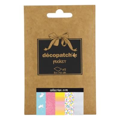 Décopatch - Déco Pocket 5 feuilles 30x40cm - Collection N°19