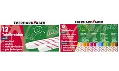 EBERHARD FABER - craie pour tableau mural Alabaster, étui de 12 en carton, blanc, enroulé dans du papier, taillé, longueur: 90 mm, contenu: 12 pièces (2350)