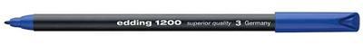 edding - 1200 feutre color pen, pointe ogive, noir largeur de tracé: 0,5 - 1,0 mm, encre à base d'eau (4-1200-001)