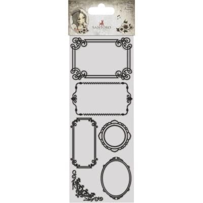 Étiquette sticker Santoro Mirabelle 3 - 2 feuilles - Santoro