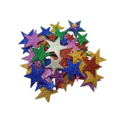 Étoiles pailletées adhésives en mousse EVA - 200 pièces - Sodertex