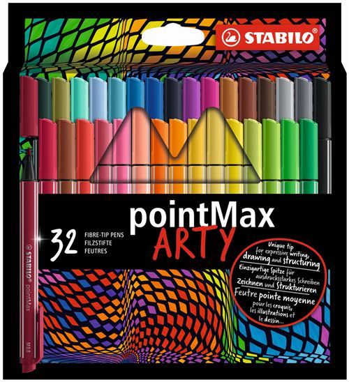 Etui 32 Feutres Stabilo Pointmax Arty