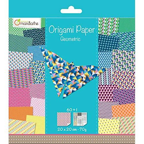Etui de 60 feuilles Origami Géométrique Avenue Mandarine