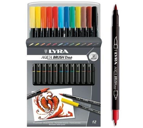Feutre Pinceau Aqua Brush Duo LYRA x 12