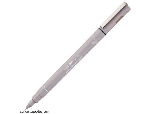 Feutre technique Uni-ball Pin 0.1 mm Gris clair