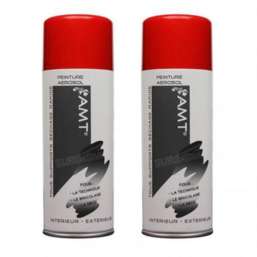Lot de 2 bombes de peinture - rouge feu - AMT