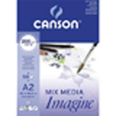 Lot de 3 blocs de 50 feuilles de papier dessin IMAGINE 200g A2 blanc