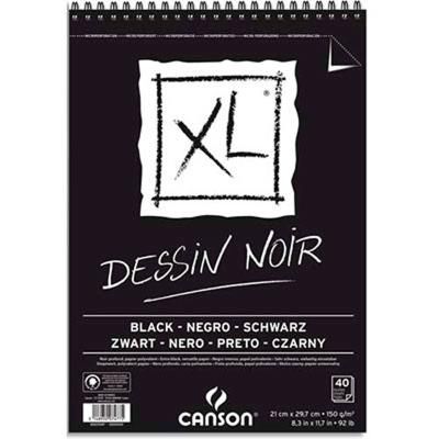 Lot de 4 blocs de 40 feuilles de papier XL DESSIN NOIR 150g A3