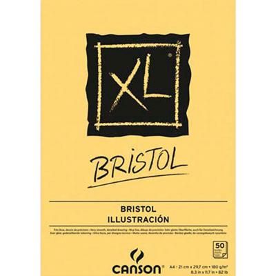 Lot de 4 blocs de 50 feuilles de papier dessin XL BRISTOL 180g A4