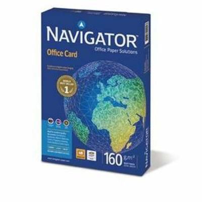 Lot de 5 Ramettes de 500 feuilles papier extra blanc Navigator Office Card A4 160G CIE 169