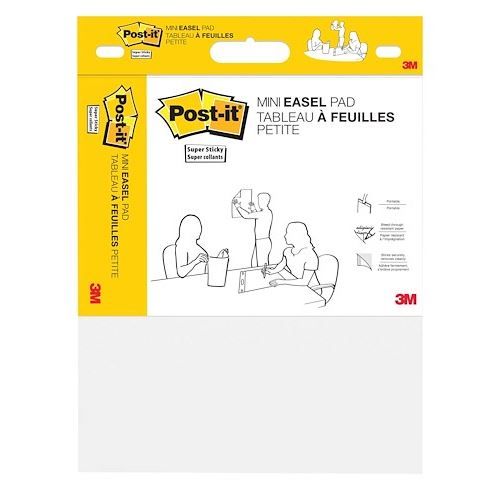 Mini paperboard chevalet à feuilles repositionnables Meeting chart H 45,7 x L 38,1 cm - Blanc - Post-it