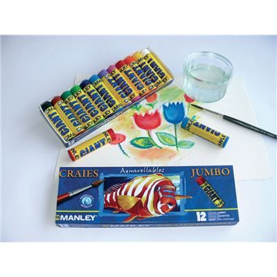 Pastel craie aquarellable extra large 12 pièces - oz international