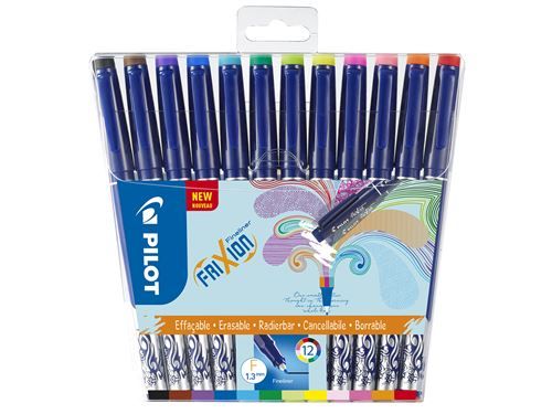 Pochette de 12 feutres d’écriture effaçables Pilot Frixion Fineliner