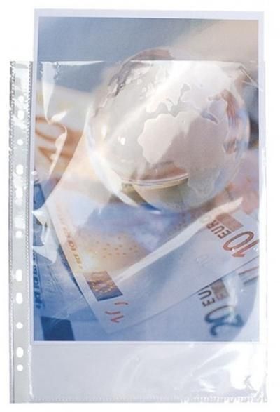 Pochette Exacompta - Sachet de 10 pochettes perforées polypro A4 vertical lisse