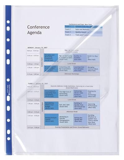 Pochette Exacompta - Sachet de 25 pochettes perforées Stop Doc A4