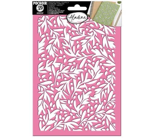 Pochoir 3D en silicone et adhésif repositionnable - Lianes - 21 x 14,8 cm