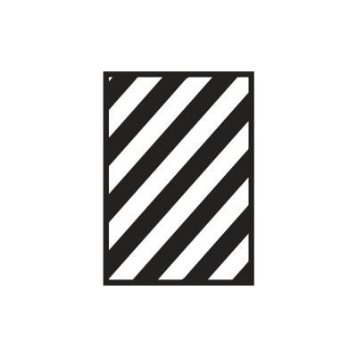 Pochoir adhésif - diagonale / flèche -A5 - 2 motifs - Rayher