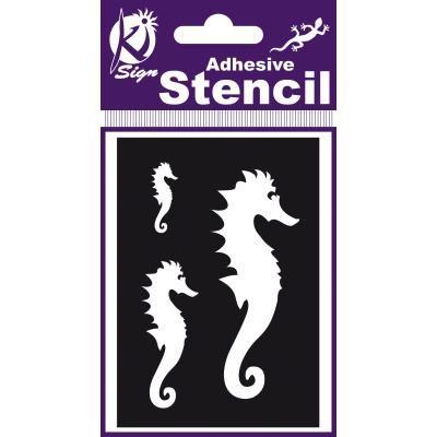 Pochoir adhésif - Hippocampe - 7x10 cm - Ki-Sign