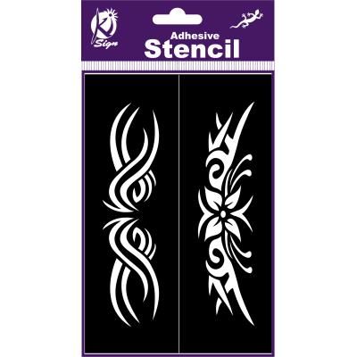 Pochoir adhésif - Tribal n°8 - 12x18 cm - Ki-Sign