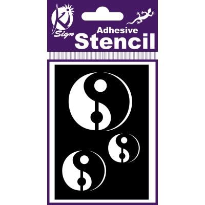 Pochoir adhésif - Yin et Yang - 7x10 cm - Ki-Sign