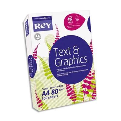 Ramette 500 feuilles papier TEXT & GRAPHICS A4 100g CIE 170 haute blancheur très satiné