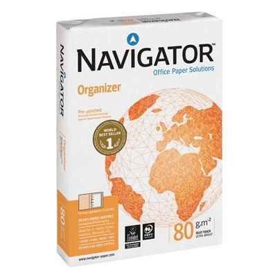 Ramette papier A4 Navigator 500 feuilles perforées 4 trous 80g - Blanc