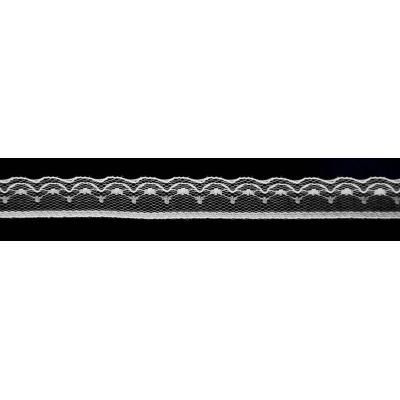 Ruban dentelle vague - Blanc - 15 mm x 5 m - DTM