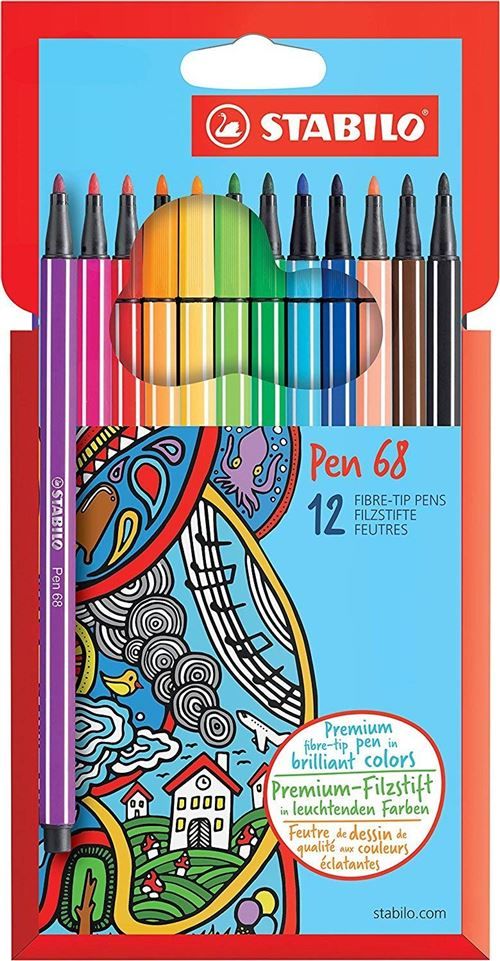 Set de 12 feutres Stabilo Pen 68