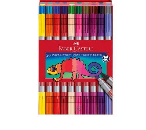 Set de 20 feutres Faber-Castell Double pointe