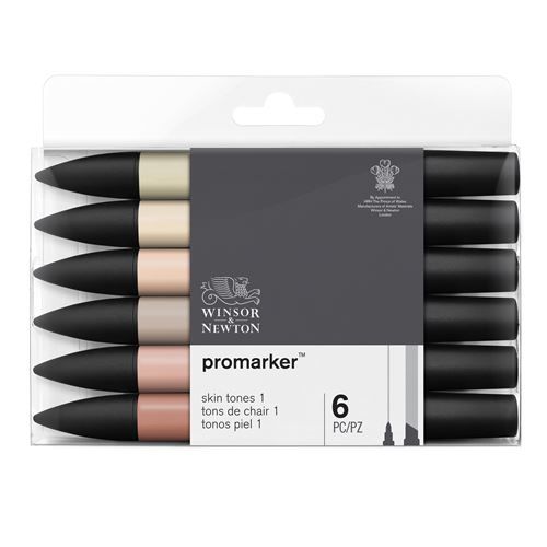 Set de 6 feutres Winsor & Newton Promarker Tons de chair