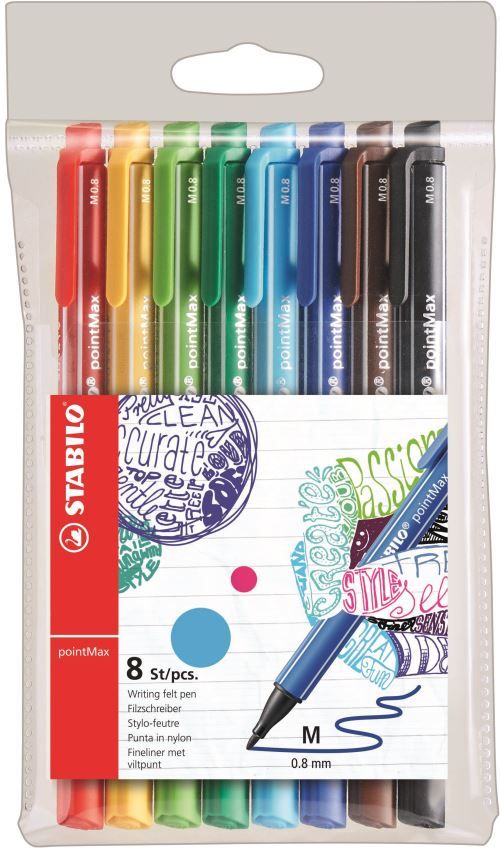 Set de 8 feutres Stabilo Point Max