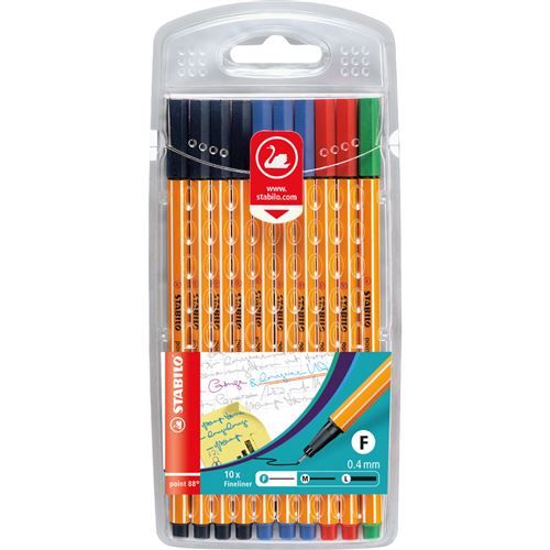 STABILO Feutre à pointe fine point 88, étui office de 10