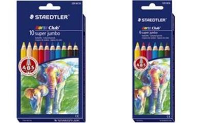STAEDTLER - Crayons de couleur Noris Club super jumbo, étui de 6