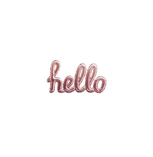 Sticker Ballon Hello 22x40cm Rose