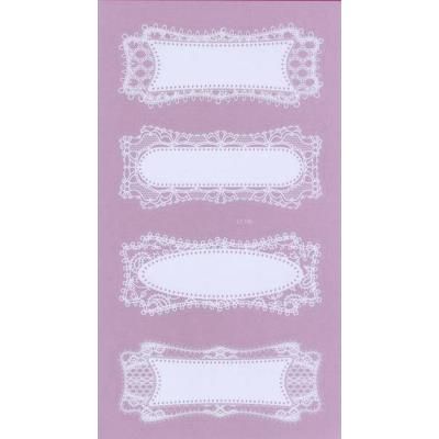 Sticker dentelle - Rectangle - 8 pièces - Graine créative