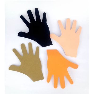 Sticker en mousse mains (taille maxi) 20 pièces - sodertex