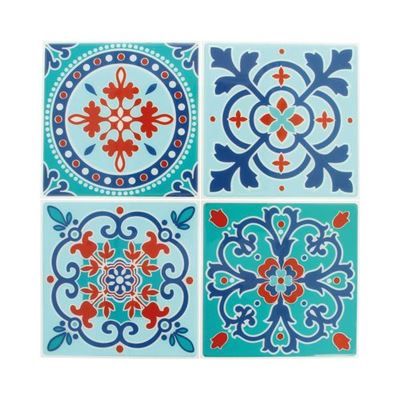 Sticker mosaique autocollant 12,5cm carreaux ciment 6 - artémio