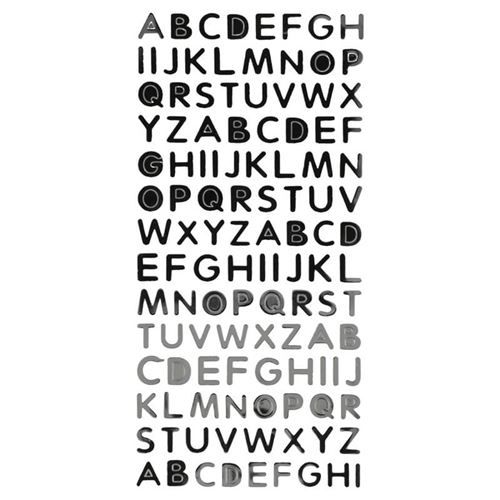 Stickers - On se marie - Alphabet majuscule - Argent - 116 motifs