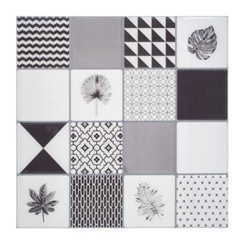 Stick'N Look - Lot de 2 Stickers Carrelage Image 25x25cm Noir