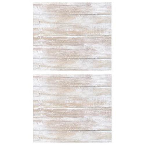 Stick'N Look - Lot de 2 Stickers Muraux Bois 70x80cm Blanc